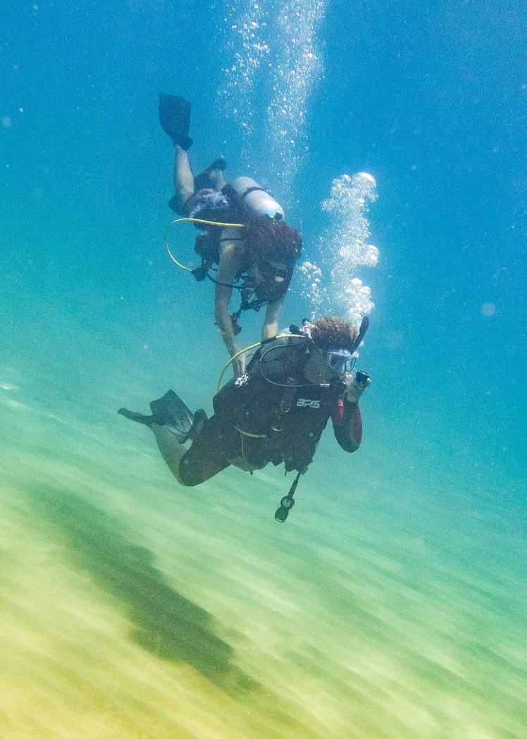 Divers underwater